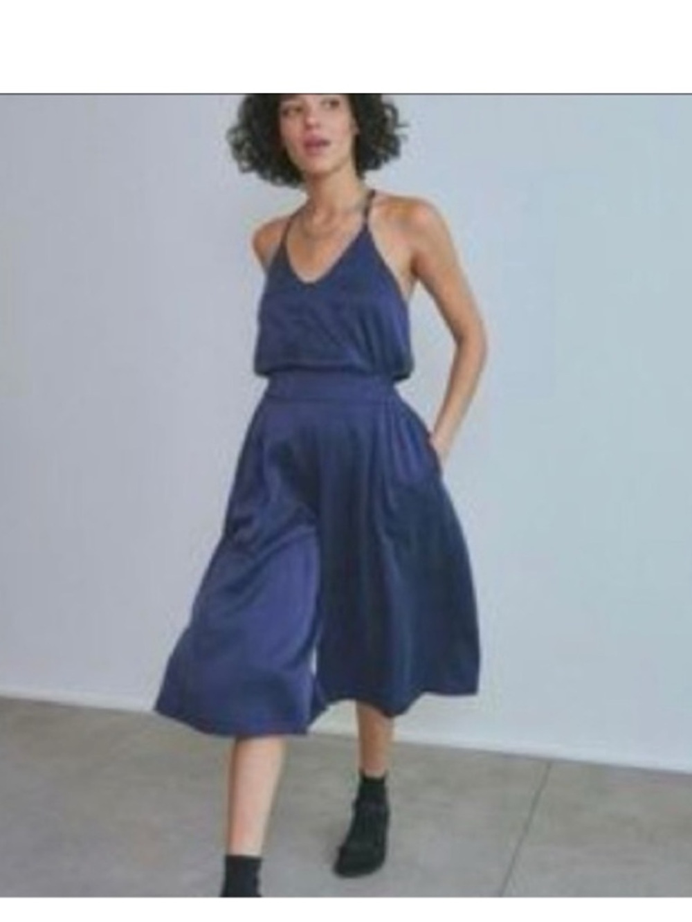 Lunya Navy Blue Silk set